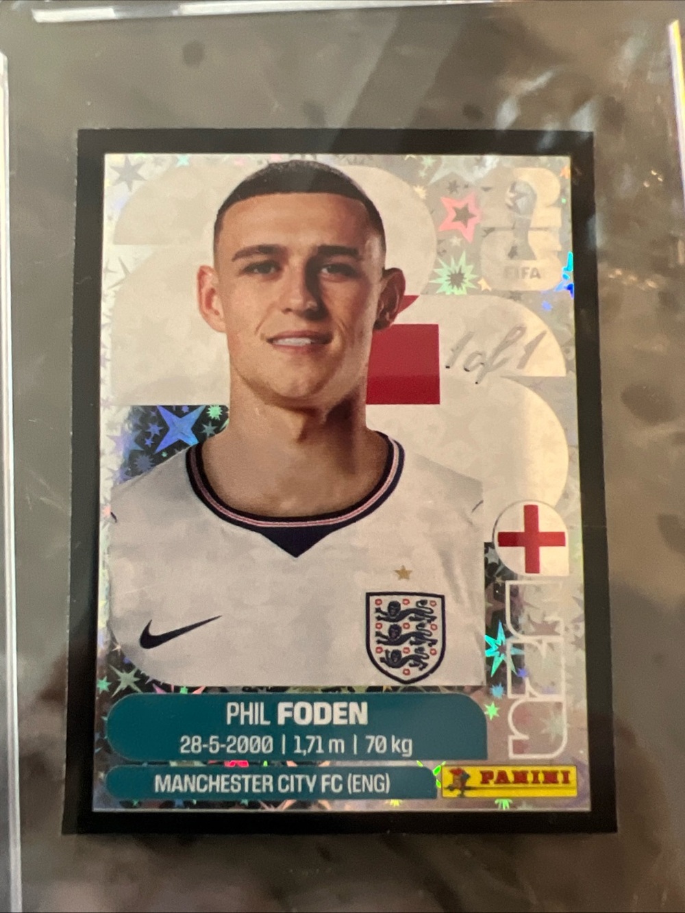 Panini Phil Foden England Soccer Trading Card - Black Border 1 of 1